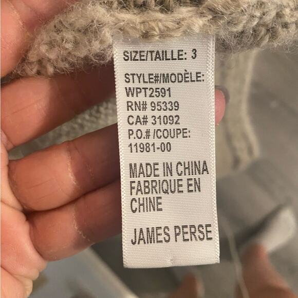 James Perse Women's size 3 Large Tan Ombre Long Belted Duster Cardigan Sweater - Picture 6 of 7